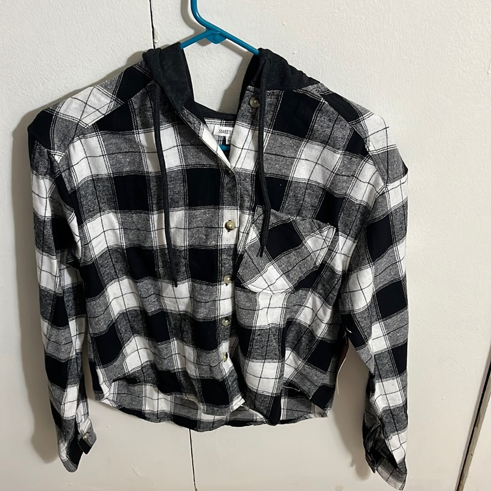 hooded flannel